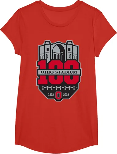 Vista 9 de Camiseta con licencia oficial de los 100 años del logotipo de fútbol del estado de Ohio, Negro