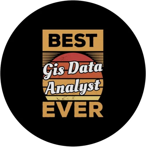 Vista 3 de Vintage Best GIS Data Analyst Ever PopSockets Standard PopGrip