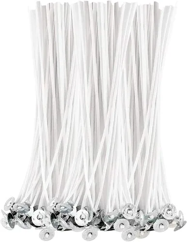 Vista 7 de BEADNOVA Mechas de algodón para velas de 4 pulgadas, 150 piezas, mechas cortas para hacer velas para hacer bricolaje