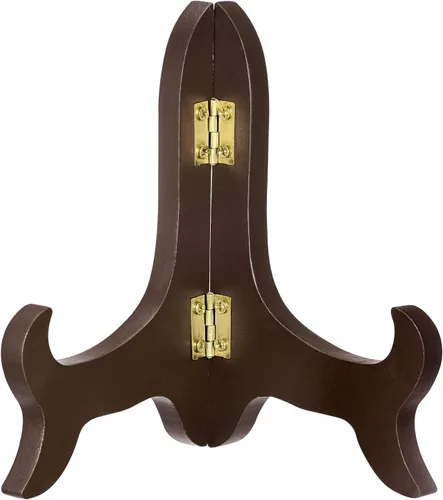 Vista 9 de uxcell Soporte de placa de caballete de 5", soporte de exhibición plegable de madera negro para marco de imagen decorativo