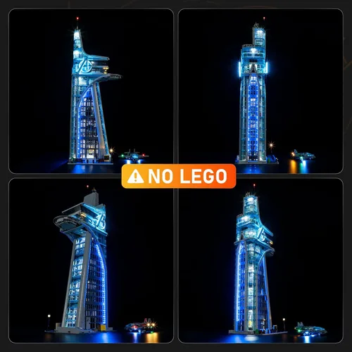 Vista 3 de LIGHTAILING Luz para Lego- 76269 Avengers-Tower - Kit de iluminación LED compatible con el modelo de bloques de construcción Lego - NO incluido