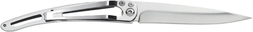 Vista 6 de deejo - Cuchillo de bolsillo plegable 37G con clip para cinturón - Diseño Café Racer, hoja de acero inoxidable de 3.7 pulgadas, mango de madera