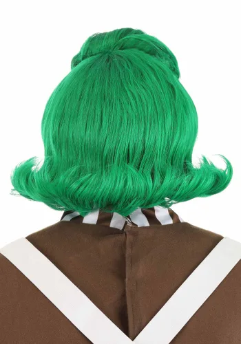 Vista 2 de Peluca Oompa Loompa de Willy Wonka para Adultos Multicolor