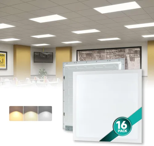Vista 13 de Luz de panel plano LED de 1 x 4, 5000 K, 4000 K, 3000 K, 1 x 4, lámpara de techo LED Troffer Drop, 0-10 V regulable, 100-277 V, certificación ETL