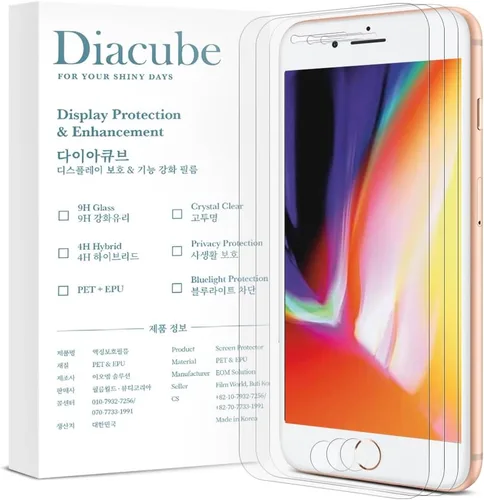Vista 23 de Protector de pantalla mate antideslumbrante para iPhone SE 3/SE 2/8/7/6 [paquete de 3] película de EPU PET resistente a la rotura, antihuellas