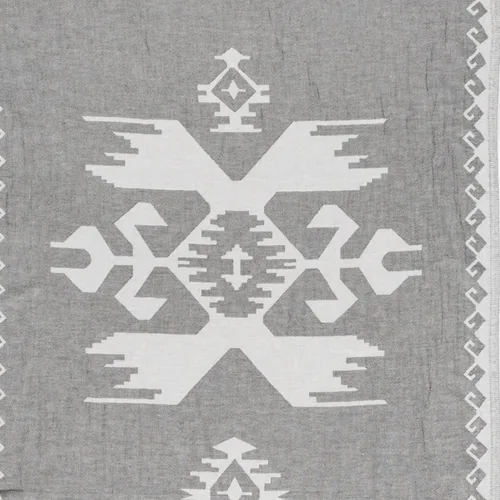 Vista 8 de Bersuse Toalla turca Oaxaca de doble capa 100% algodón, 37 x 70 pulgadas, gris plateado