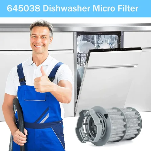 Vista 4 de Nuevo filtro micro 00645038 645038 actualizado para piezas de lavavajillas Bosch Kenmore Reemplaza AP4339631, 00651097, 1560725, 651097, AH3479708