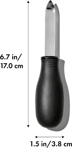 Vista 2 de OXO Good Grips Cuchillo para ostras de acero inoxidable con mango antideslizante