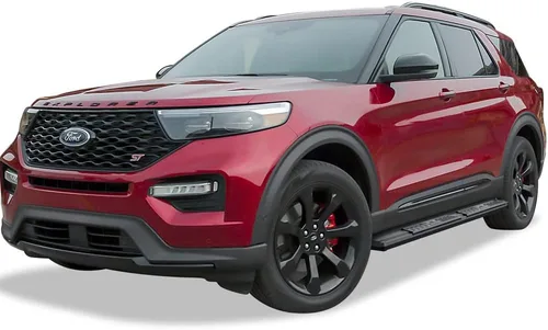 Vista 5 de APS Estribos Nerf estilo OE negro compatibles con Ford Explorer 2020-2024 Sport Utility de 4 puertas