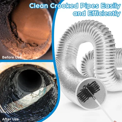 Vista 5 de Didiseaon 20 Feet Chimney Sweep Kit Flexible Chimney Brush Set