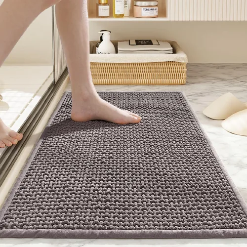 Vista 9 de Alfombras de baño antideslizantes lavables, alfombra de baño súper absorbente y delgada de secado rápido de pelo bajo para baño pequeño
