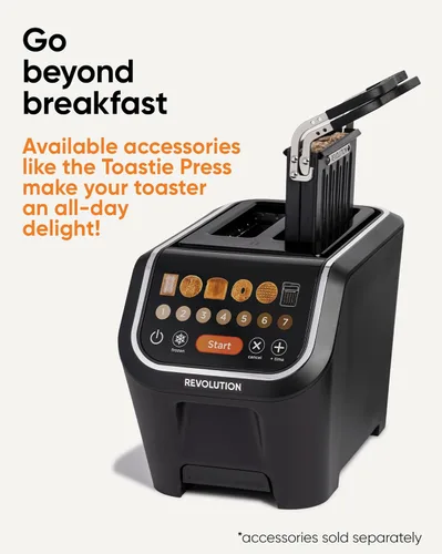 Vista 7 de Tostadora digital Revolution R90 – Tostadora de alta velocidad de 2 rebanadas con tecnología patentada InstaGLO 2.0 – Tosta pan, bagels, gofres