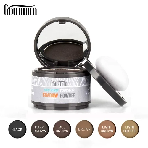 Vista 4 de Gowwim - Polvo corrector de raíces, pérdida de cabello y líneas capilares reclinables para cabello y barba, 0.14oz, 4g