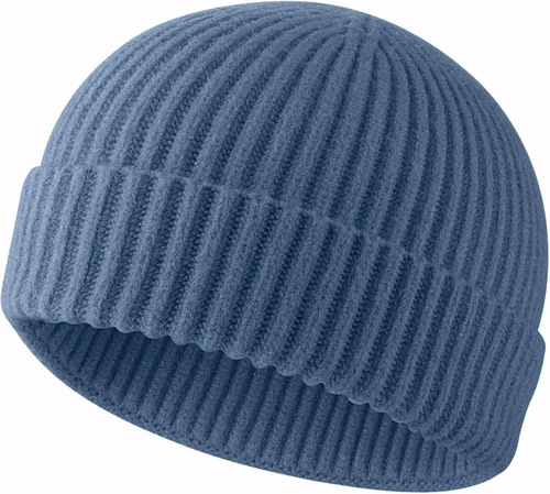 Vista 44 de ROYBENS Swag Wool Knit Cuff Short Fisherman Beanie for Men Women Winter Hat 1 albaricoque