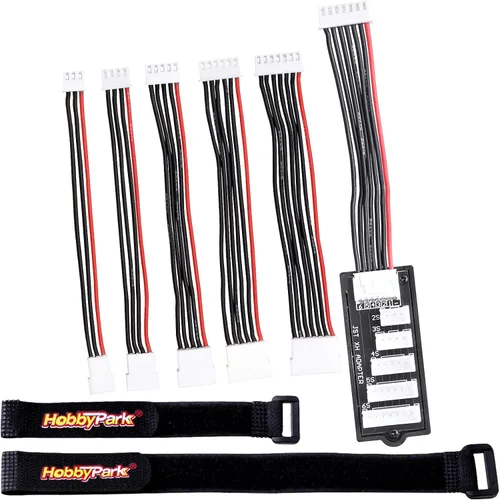 Vista 5 de HobbyPark JST-XH 2-6S Lipo cargador de batería Junta de equilibrio con cable de extensión para carga de equilibrio de batería LiPo