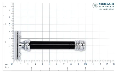 Vista 5 de Merkur Maquinilla de afeitar de seguridad de doble borde con mango negro, MK-38011