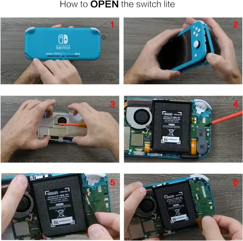 Vista 8 de ECHZOVE Joy Stick de repuesto compatible con Switch lite repuesto de palanca de mando compatible con Switch lite y kit de herramientas de reparación
