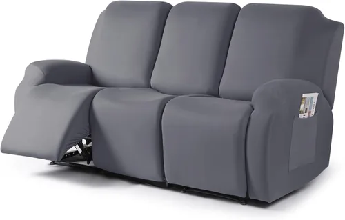 Vista 9 de TAOCOCO Fundas Elásticas para Sillones Reclinables de 3 Piezas Fundas Sólidas para Muebles Funda para Sillón Reclinable Fundas Deslizables