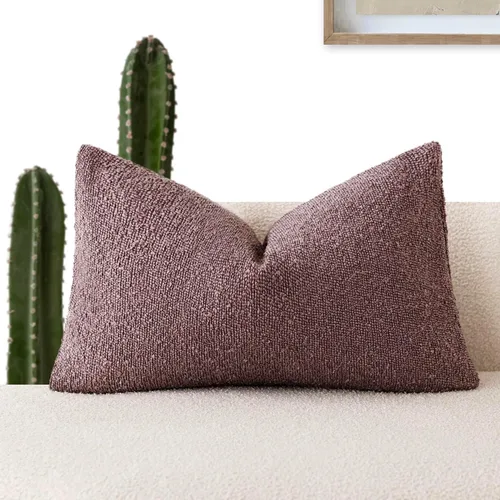 Vista 79 de Foindtower Fundas de almohada decorativas con textura de boucle, fundas de almohada sólidas, neutrales, suaves y acogedoras para silla, sofá