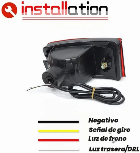 Vista 5 de ADIIL 2 luces reflectoras de parachoques inferior secuencial LED de lente Lente roja LED roja