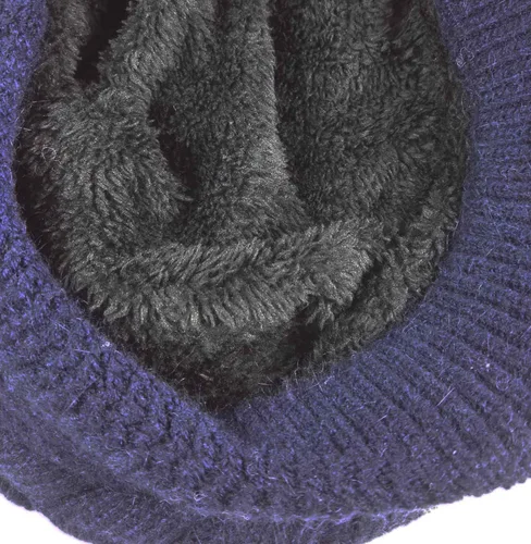 Vista 5 de Hindawi gorro de lana caliente de invierno para mujer, gorra esquí de lana con visera