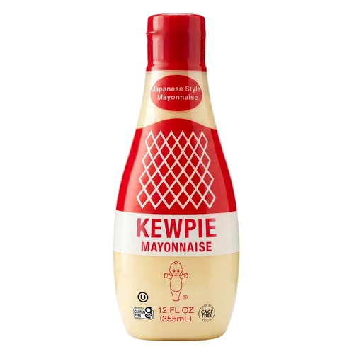 Vista 10 de Kewpie Mayonesa, producto de Estados Unidos, sin jaula sin gluten, 12 onzas, 24 onzas líquidas Paquete múltiple de mayonesa de estilo japonés