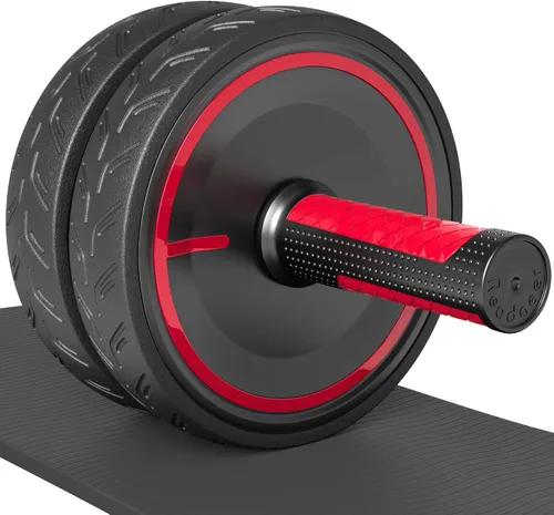 Vista 8 de READAEER Rueda de rodillo abdominal, equipo de entrenamiento resistente para gimnasio en casa, mango de metal profesional con superficie de goma