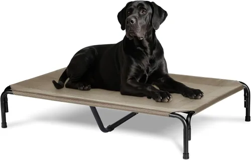 Vista 17 de Cama elevada para perros al aire libre, cuna refrescante de elevación media, camas elevadas para mascotas con malla Teslin transpirable duradera
