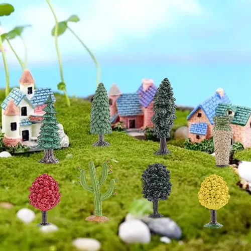 Vista 4 de Juguetes realistas de árboles de plástico para niños, juguetes sensoriales para niños, juguetes de aprendizaje, figuras de comida realistas