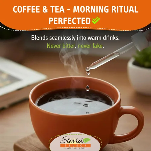 Vista 5 de Stevia Select Gotas líquidas de stevia llana, edulcorante cero calorías, extracto de stevia puro líquido natural, sustituto de azúcar a base