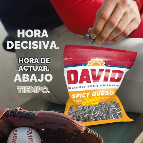 Vista 5 de DAVID Seeds Jumbo Girasol, edición limitada Javier Baez Spicy Queso, 5.25 oz