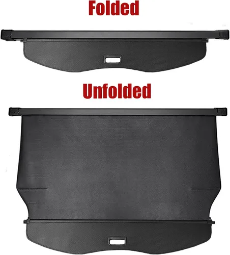 Vista 5 de Cubierta de Carga para Accesorios de Jeep Grand Cherokee 2011-2021, Protector Retráctil de Seguridad para Equipaje con Textura de Fibra de Carbono