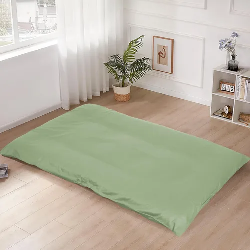 Vista 13 de Funda de colchón de futón de piso 100% algodón, suave, amigable con la piel, lavable, con cremallera, funda de colchón tatami, a prueba de polvo