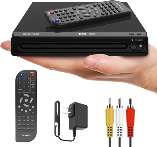 Vista 8 de Craig CVD401A Reproductor de DVD HDMI Compacto con Control Remoto en Negro Compatible con DVD-R/DVD-RW/JPEG/CD-R/CD-R/CD Escaneo Progresivo