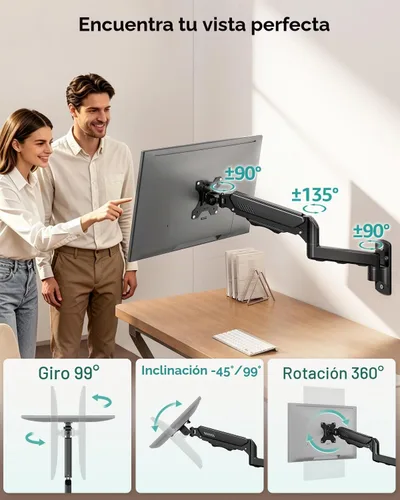 Vista 3 de MOUNT PRO Soporte de pared para monitor para pantallas de 13 a 32 pulgadas Negro Max 32