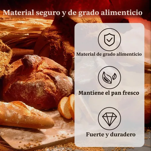 Vista 7 de Bolsas de pan de plástico reutilizables para pan casero, bolsa de panadería transparente de 11 x 14 pulgadas con cierre de lazo giratorio que reduce