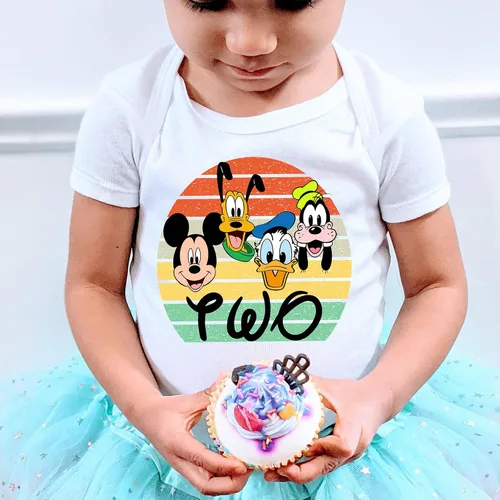 Vista 4 de Camisa de dos cumpleaños Mickey segundo cumpleaños camisa reino mágico cumpleaños traje Mickey 2do cumpleaños camiseta top