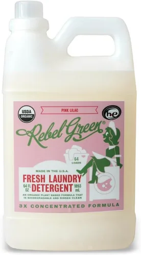 Vista 16 de Rebel Green Detergente orgánico para ropa para bebé, jabón natural para ropa, detergente líquido para ropa, detergente suave para ropa, aroma