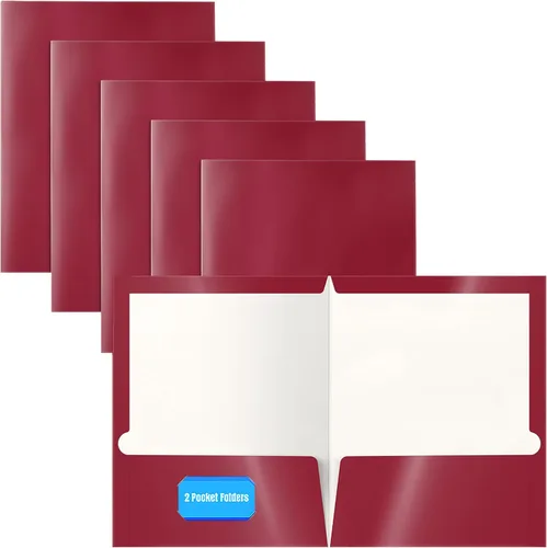 Vista 21 de Better Office Products Carpetas de papel laminado brillante con 2 bolsillos, colores surtidos, tamaño carta, caja de 25 carpetas de colores surtidos