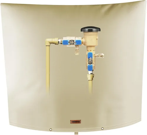 Vista 12 de Cubierta aislante de tubería para prevención de reflujo (5 °F) – Bolsa aislada para válvula de aspersor de riego – Cubierta de bomba de pozo de agua