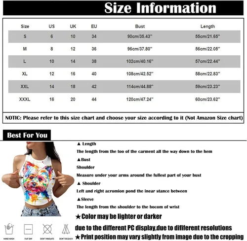 Vista 2 de TOKCMLOKWomen's Summer Fashion Easter Bunny Print Pattern Sleeveless T-Shirt Tank Top