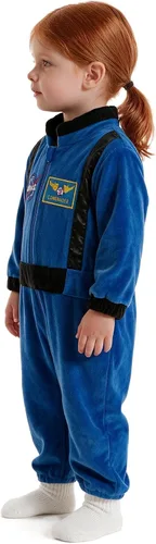Vista 4 de HSCTEK Disfraz de astronauta para bebé recién nacido, bebé y niños pequeños Azul marino