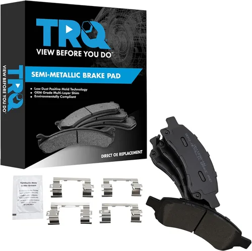 Vista 85 de TRQ Pastillas de freno delanteras semi metálicas compatibles con Ford Expedition 2018-2021 F-150 2018-2020 Lincoln Navigator 2018-2022