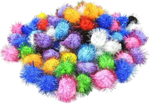 Vista 8 de Andiker 10 bolas arrugadas para gatos, de 2.36 pulgadas, 5 colores, juguetes interactivos para gatos de interior para masticar, perseguir, golpar