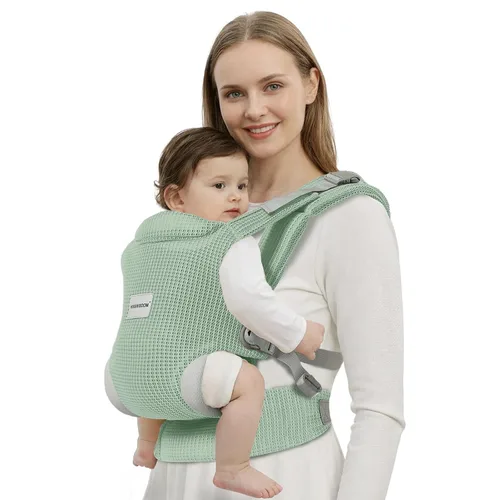 Vista 12 de MISSWISDOM Portabebés para recién nacidos a niños pequeños, fácil ajustable para niños de 7 a 30 libras, portabebés, portabebés, portabebés, tela