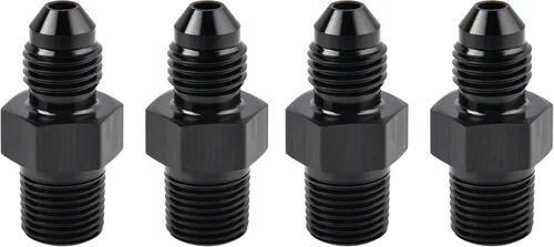 Vista 15 de EVIL ENERGY 3AN macho Flare a 1/4 "NPT adaptador de montaje de tubería de aluminio recto negro 4PCS