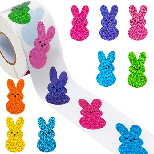 Vista 12 de 500 piezas de rollo de calcomanías lindas de patas de perro en glitter, etiquetas adhesivas de huellas de perro negro, etiquetas de vinilo Patas
