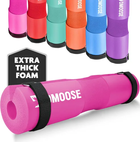 Vista 12 de DMoose Fitness Barbell Pad for Hip Thrust, Squat & Lunges - Non-Slip Thick Foam Cushion for Neck and Back Support with Two Straps - Hip Thrust Pad
