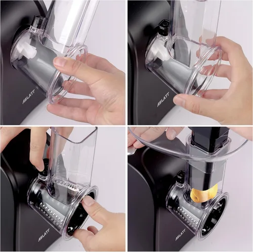 Vista 4 de Cortador eléctrico, rallador eléctrico de queso para uso en la cocina del hogar, triturador de queso con control de un solo toque, máquina