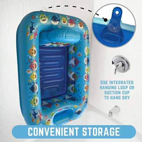 Vista 4 de Nickelodeon Baby Shark Making a Splash - Bañera inflable para bebé